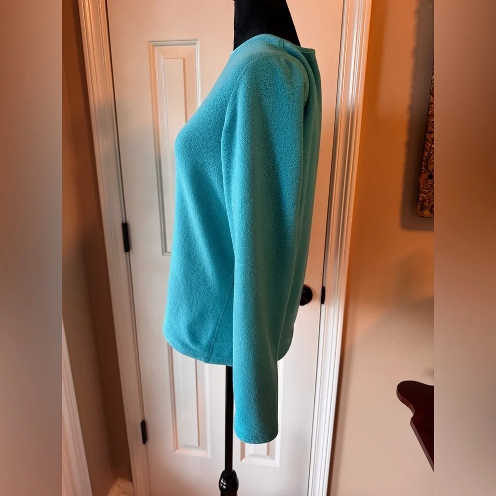 Lands' End Women’s Turquoise Fleece Top